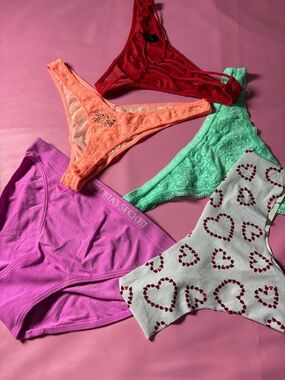 Victoria's Secret Thong & Brief Set - Hot Pink, Coral, Mint, Red, White